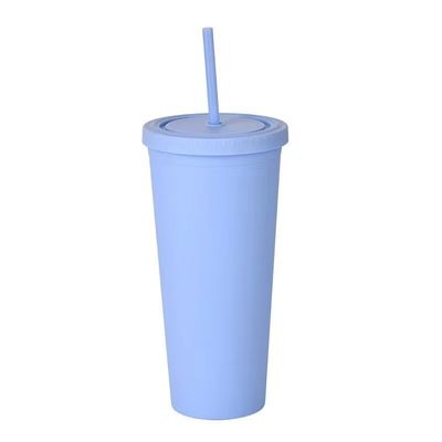 comprar Colorido 450/650ml Color dulce Doble aislado Tumblers plástico acrílico Mat Tumbler con paja vacío sellado aislamiento a prueba de salpicaduras diseño online manufacture
