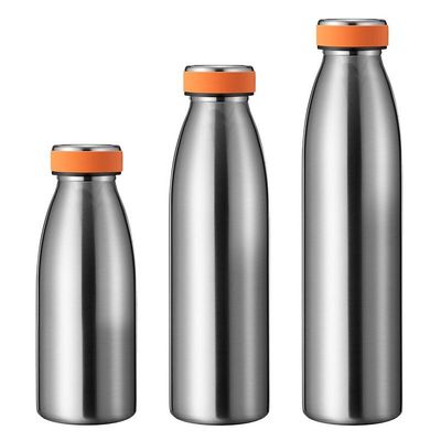 comprar 350/500/750ML Forma de leche Botella de agua de acero inoxidable de boca pequeña Matt Rubber Coated Botella de agua de acero inoxidable Diseño duradero y cómodo online manufacture