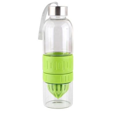 comprar Flasca de agua de infusión de vidrio de 700 ml fácil de llevar al aire libre Bpa libre de Tritán Reutilizable Flasca de vidrio de infusión de frutas Flasca de agua a prueba de fugas boca superior y ancha online manufacture