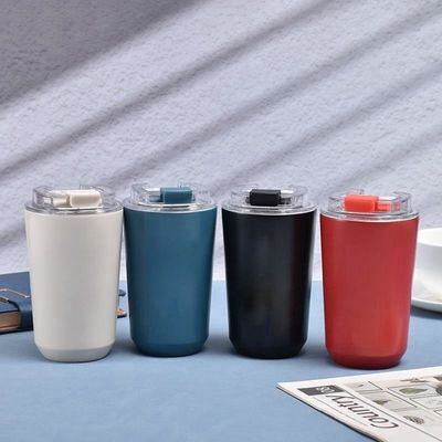 comprar 280ML/380ML BPA libre aislado de acero inoxidable Taza de vacío Sus 304 de acero inoxidable cafetera de café con tapa Anti deslizamiento acabado mate OEM / ODM aceptable online manufacture