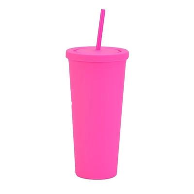 comprar 22 onzas coloridas Taza de viaje de café helado con paja Tumblers de plástico personalizados para fiestas cumpleaños A prueba de fugas A prueba de salpicaduras Y fácil de limpiar online manufacture