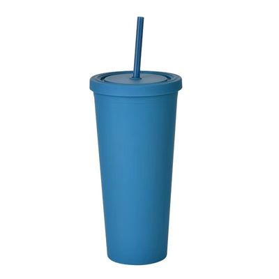 comprar RTS 24 oz AS/PS Material Impreso a medida Tumblers de plástico reutilizables de doble pared Taza de plástico con paja color dulce no resbaladizo Amigable al medio ambiente online manufacture