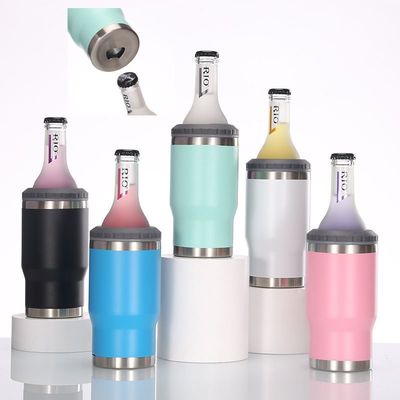 comprar Estilo 360ml personalizado cerveza aislada puede sostener doble pared de acero inoxidable vaso de vacío con 2 tapas 4 en 1 diseño de calidad alimentaria ecológica online manufacture