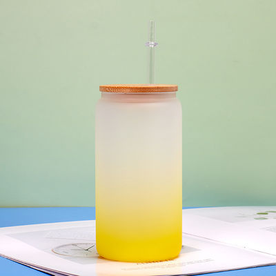 comprar Botella de agua de vidrio de 18 oz de color colorido de vidrio reutilizable Tazas de vidrio de color ligeros con paja 4 paquetes online manufacture