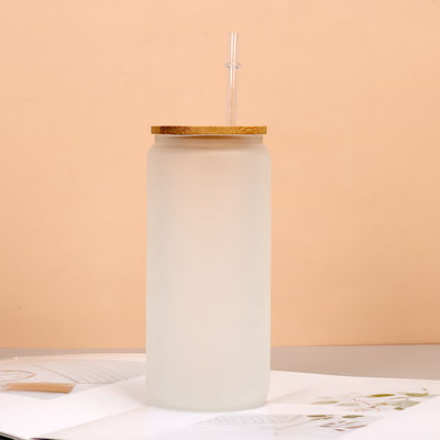 comprar Resistencia a la caída Botella de agua de vidrio transparente Borosilicato de vidrio para el hogar Cafetería con paja Gran capacidad 8 * 15cm Aceptable personalizado online manufacture