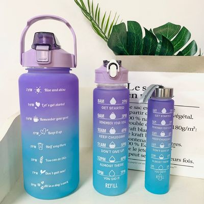 comprar Botellas de agua 3 Pcs Con un marcador de tiempo Boca ancha A prueba de fugas Deportes Fitness Gimnasio de acampada A prueba de derrames Para entusiastas del gimnasio escolar En interiores online manufacture