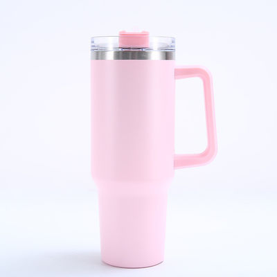comprar 40 oz de acero inoxidable con mango y paja reutilizable aislado de acero inoxidable Taza de viaje mantiene las bebidas frías para el marido Regalos de oficina de viajes online manufacture