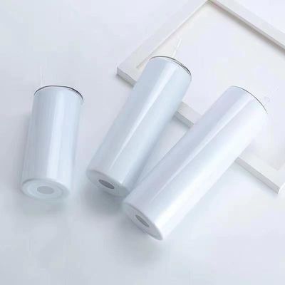 comprar Botellas de agua de sublimación a granel 20 oz rectas delgadas de acero inoxidable de doble pared aisladas botellas de agua de sublimación en blanco con tapa online manufacture