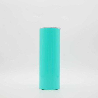comprar 20 oz con tapa y paja Tumbler delgado aislado en polvo delgado recubierto de doble pared Vacuo aislado Tumbler de café para bebidas calientes y frías online manufacture