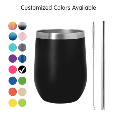 comprar Copo de vino aislado de 12 oz con tapa de diapositiva y copa de viaje de paja de metal mantenga frío para cócteles de café online manufacture