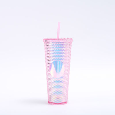 comprar Tumbler de plástico de doble pared con tapa de paja para personalización de bricolaje Café helado Agua libre de BPA online manufacture