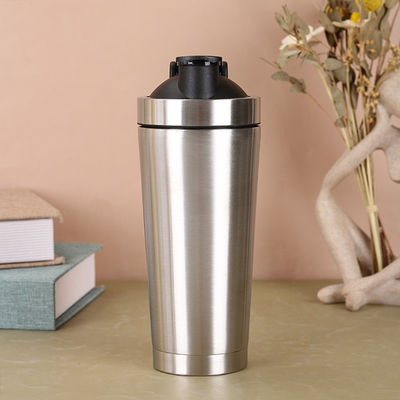 comprar Botella de batidora de proteínas para mezclas de proteínas de doble pared de vacío aislada de acero inoxidable botella de batidora pequeña de 25 oz 739 ml libre de BPA online manufacture