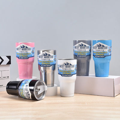 comprar 30 Oz Tumbler con tapas y paja doble pared aislada de acero inoxidable a prueba de fugas térmico de café Tumbler Taza de viaje para bebidas frías y calientes Taza de viaje Plata online manufacture