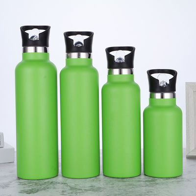 comprar Botella de agua aislada de 24 oz con paja Botellas de agua de acero inoxidable con 2 tapas botella de agua a prueba de fugas reutilizable para mantener caliente y frío Botella de agua de metal para deportes para senderismo Gimnasio en bicicleta online manufacture
