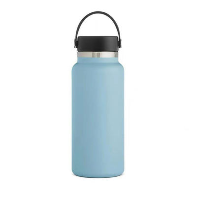 comprar BPA libre de doble pared de boca estándar vacío aislado bebida deportiva de acero inoxidable en polvo recubierto de agua botella logotipo personalizado online manufacture