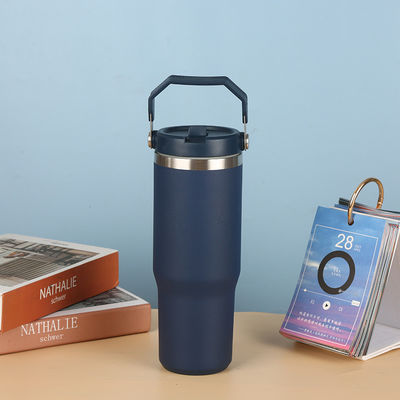 comprar Botella de agua aislada al vacío de 30 oz de acero inoxidable para el hogar o para el automóvil Taza reutilizable con paja resistente a fugas En frío durante 12 horas o congelada durante 2 días online manufacture