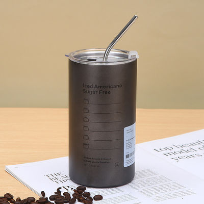 comprar Creativa copa de café aislada con hielo, de acero inoxidable, con tapa y paja, taza de café para hombres, mujeres. online manufacture