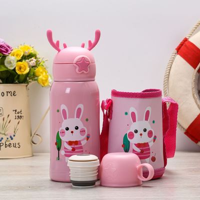 comprar Botella de agua para niños con tapa de paja, botella de agua aislada de acero inoxidable para niños online manufacture
