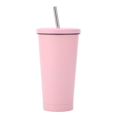 comprar Tumbler aislado con tapa y paja, acero inoxidable vacío aislado tumbler Eeps frío durante 24 horas, 100% a prueba de fugas encaja en el portavasos del coche online manufacture