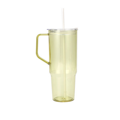 comprar Taza de plástico portátil con asa de una sola capa de 40 oz personalizable, con pajita y gran capacidad, para exteriores online manufacture