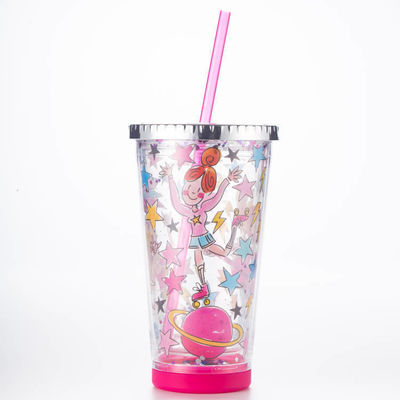 comprar Anti-fuga DIY pegatina copa de paja portátil y conveniente copa de bebida de alta apariencia copa de plástico para estudiantes online manufacture