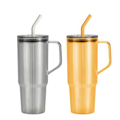 comprar Vaso con asa personalizable de 40 oz de una sola capa, taza de paja de gran capacidad, vaso de plástico portátil para exteriores y viajes online manufacture