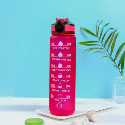 comprar Botella de agua potable personalizada sin BPA con marcas por hora y paja para asegurarse de beber suficiente agua durante todo el día online manufacture
