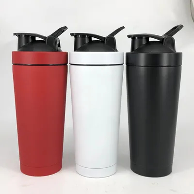 comprar Botella de batido con alambre batido botella de batido de proteínas para mezclas de proteínas botella de batido de metal grande de acero inoxidable 25 oz 739ml online manufacture