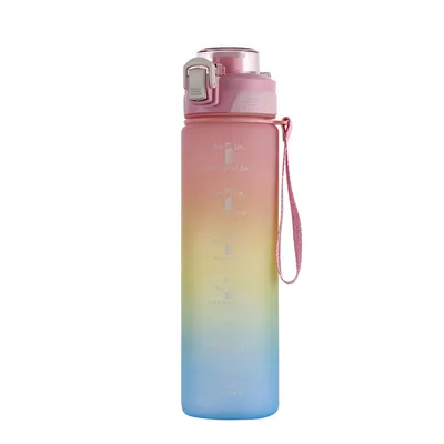 comprar Tritán 32 Oz Botella de agua motivacional BPA libre 5507501000ML Deportes Tiempo de pista Botella de agua boca ancha a prueba de fugas Moda como regalo para Navidad online manufacture