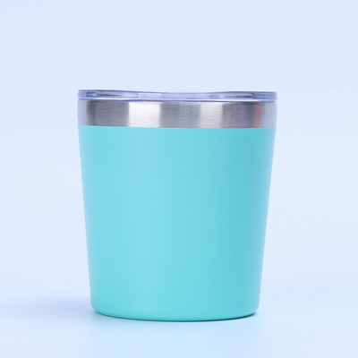 comprar 12 oz simple moderno reutilizable doble pared de acero inoxidable aislado al vacío de viaje de café con taza de leche tumbler con tapa Fabricación en línea