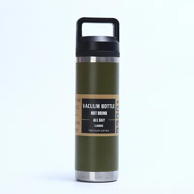 comprar 20OZ / 28OZ / 40OZ Botella de agua de doble pared de acero inoxidable aislada al vacío,botella de alta capacidad para agua caliente o helada,té, café, jugo, multifuncional como taza o botella Fabricación en línea