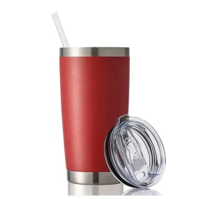 comprar 20 oz de doble pared de vacío aislado de la taza de coche en polvo recubierto de vidrio de la taza de vacío de acero inoxidable caliente taza de café con online manufacture