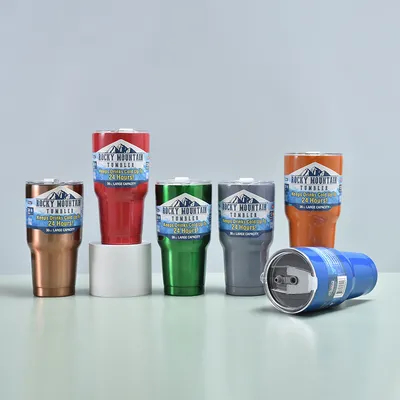 comprar 30 oz de acero inoxidable, Taza de cerveza aislada de doble pared Taza de auto estadounidense 30 oz de hielo con revestimiento UV Taza Boss para viajes en coche Fabricación en línea