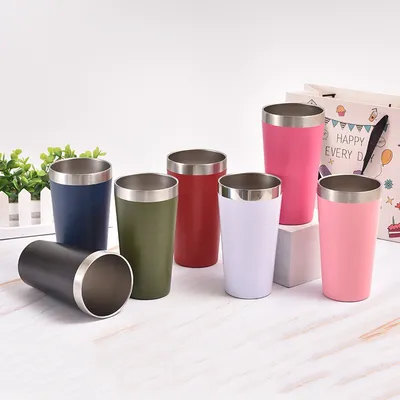 comprar 12 oz Tumbler de acero inoxidable Tumbler a granel vacío aislado de doble pared Tumbler de viaje con tapa y paja Tumbler reutilizable Fabricación en línea