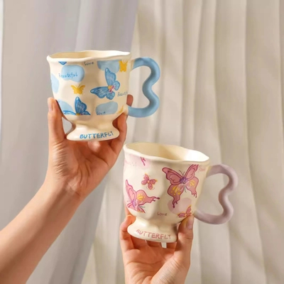 comprar Taza cerámica de mariposa con base de calefacción USB 300 ml online manufacture