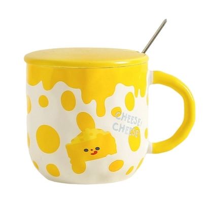 comprar Taza de cerámica con dibujos de queso, pareja, taza para estudiantes, taza creativa con flores, taza de café para oficina online manufacture