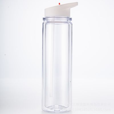 comprar Botella de agua de doble capa con mango en pañuelo, botella de agua deportiva portátil con capa media para insertar Botella de agua RAS Certificada por GRS Fabricación en línea