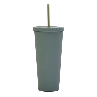 comprar Durable 24 piezas reutilizables de plástico tumblers de plástico smoothie vasos con tapas y pajillas de uso versátil para picnics bodas Fiestas de cumpleaños online manufacture