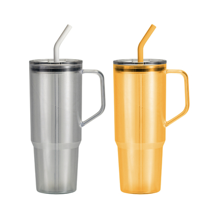 comprar Vaso con asa personalizable de 40 oz de una sola capa, taza de paja de gran capacidad, vaso de plástico portátil para exteriores y viajes online manufacture