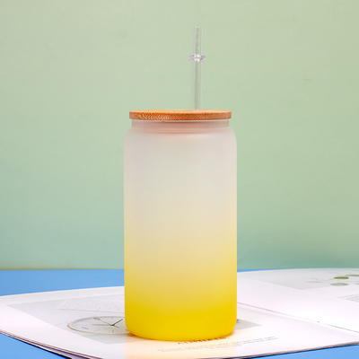 comprar Botella de agua de vidrio de 18 oz de color colorido de vidrio reutilizable Tazas de vidrio de color ligeros con paja 4 paquetes online manufacture