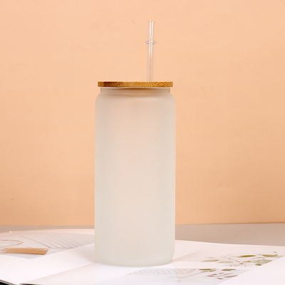 comprar Resistencia a la caída Botella de agua de vidrio transparente Borosilicato de vidrio para el hogar Cafetería con paja Gran capacidad 8 * 15cm Aceptable personalizado online manufacture
