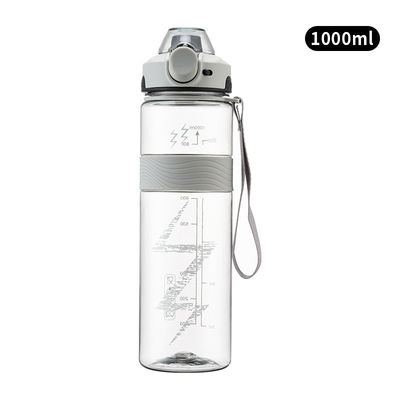 comprar Bottle de agua de Tritán ligero de 1000 ml Bpa libre de plástico portátil Gradiente de color Botella de agua deportiva grande Varios colores para la selección Fabricación en línea