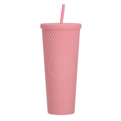 comprar 710ml Large Capacity Double-layer Plastic Straw Cup Factory Direct Supply Creative Portable Durian Prickly Diamond Style Fabricación en línea