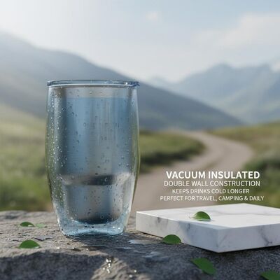 comprar Vacuo Construcción de paredes dobles de botella de plástico aislada mantiene las bebidas frías más tiempo perfecto para viajes de campamento y diarios Fabricación en línea