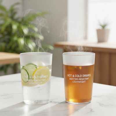comprar Vaso cilíndrico de plástico de 15 oz apto para bebidas frías y calientes, ligero y resistente a roturas, adecuado para entornos de mucho movimiento Fabricación en línea