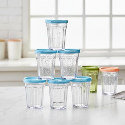 comprar Tumbler de plástico apilable con tapa de cierre de diapositiva adecuado para restaurantes cafeterías Eventos y servicios de restauración Fabricación en línea