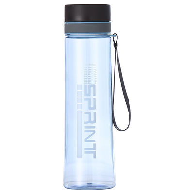 Logotipo personalizado Botella de agua de plástico ligera para viajes Botella de agua para deportes al aire libre 500ml/650ml/750ml/1000ml/1200ml con cuerda Multifuntcional
