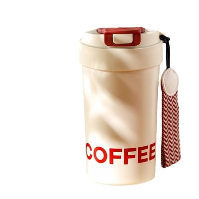 Protección contra fugas Protección contra derrames 460ML Doble pared Custom Metal Tumblers Taza de café aislada térmicamente con revestimiento cerámico interior tapa de volante ligera