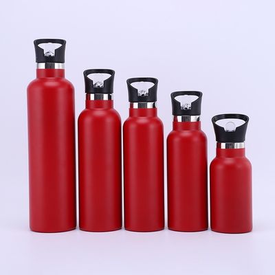 Acampada y senderismo Hidratación Cantinas 3 tapas tapa estrecha de paja a prueba de fugas vacío aislado de acero inoxidable caliente y frío de doble pared botella de agua deportiva medianoche negro 32 oz