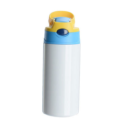 12oz Bebidas para Niños de Sublimación 8 Pack Bebidas para Niños de Sublimación en blanco con un solo clic Paja y mango para transferencia de calor Bebidas para bebidas de jugo de leche